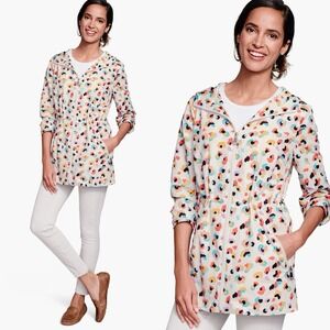 Johnston And Murphy NWT Womens Leopard Print Anorak Rain Jacket Hooded sz M